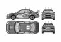 Blueprint Subaru Impreza WRC Rally Sedan 2004 A4 Photo Print