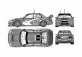 Blueprint Subaru Impreza WRX Monte Carlo Sedan 2005 A4 Photo Print