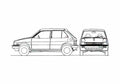 Blueprint Subaru Justy 5 door Hatchback 1987 A4 Photo Print