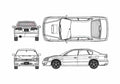 Blueprint Subaru Legacy B4 RSK Sedan 2003 A4 Photo Print