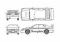 Blueprint Subaru Legacy B4 Tommy Kaira Sedan 2003 A4 Photo Print