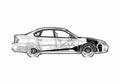 Blueprint Subaru Legacy GT Limited Sedan 2005 A4 Photo Print