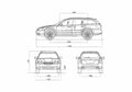 Blueprint Subaru Legacy Outback Wagon 2003 A4 Photo Print