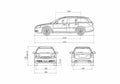 Blueprint Subaru Legacy Wagon 2003 A4 Photo Print