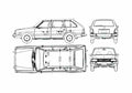 Blueprint Subaru Leone Wagon 1983 A4 Photo Print