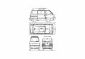 Blueprint Subaru Libero 1200 4WD Microvan 1992 A4 Photo Print