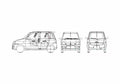 Blueprint Subaru Pleo Hatchback 2005 A4 Photo Print