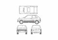 Blueprint Subaru Rex Sedan 1981 A4 Photo Print