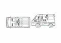 Blueprint Subaru Sambar Dias Minivan 2005 A4 Photo Print