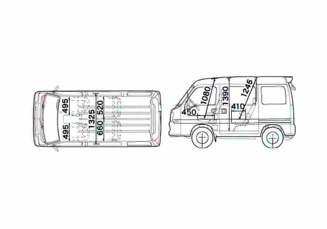 Blueprint Subaru Sambar Dias Minivan 2005 A4 Photo Print