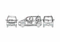 Blueprint Subaru Stella Hatchback 2006 A4 Photo Print