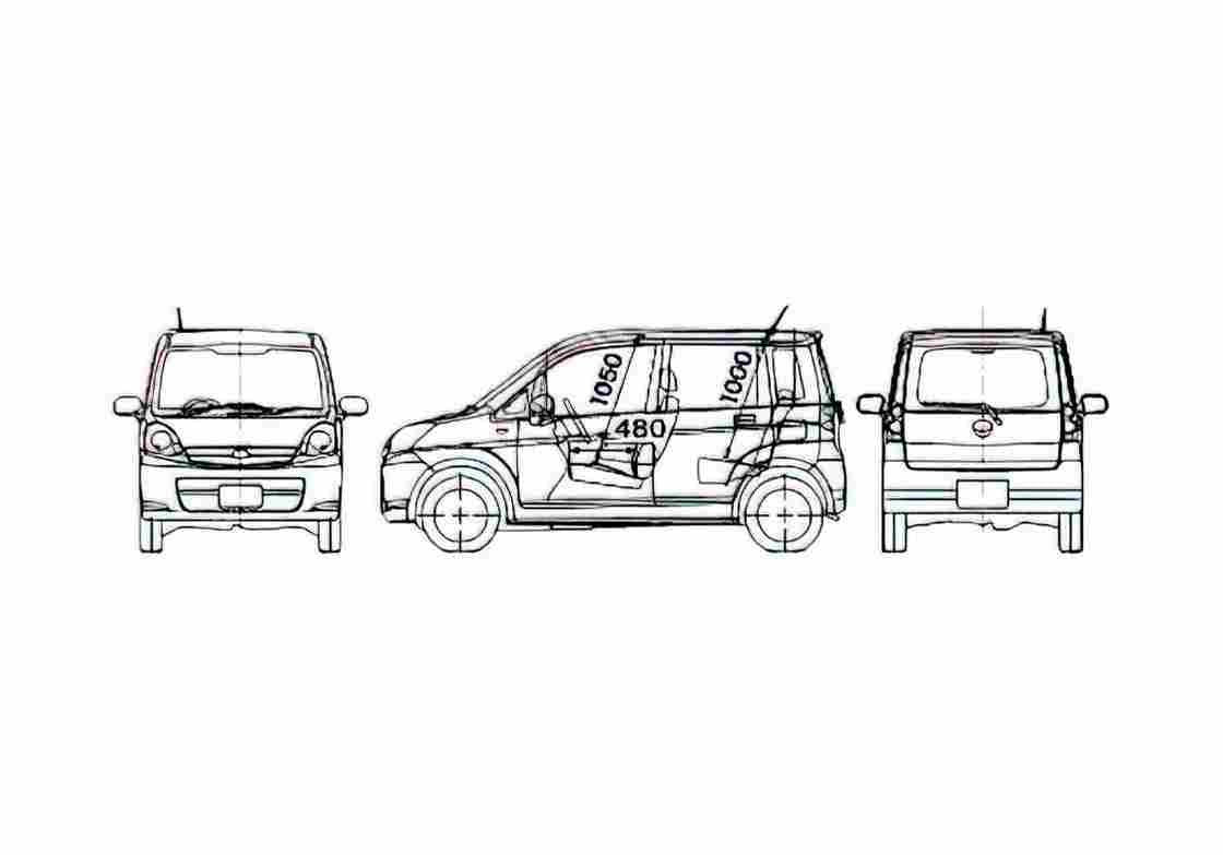 Blueprint Subaru Stella Hatchback 2006 A4 Photo Print
