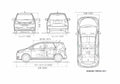 Blueprint Subaru Trezia Microvan 2005 A4 Photo Print