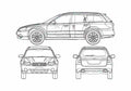 Blueprint Subaru legacy Wagon 2005 A4 Photo Print