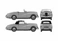 Blueprint Sunbeam Alpine Cabriolet 1953 A4 Photo Print