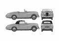 Blueprint Sunbeam Alpine Sports Cabriolet 1953 A4 Photo Print