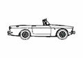 Blueprint Sunbeam Alpine Tiger Cabriolet 1964 A4 Photo Print