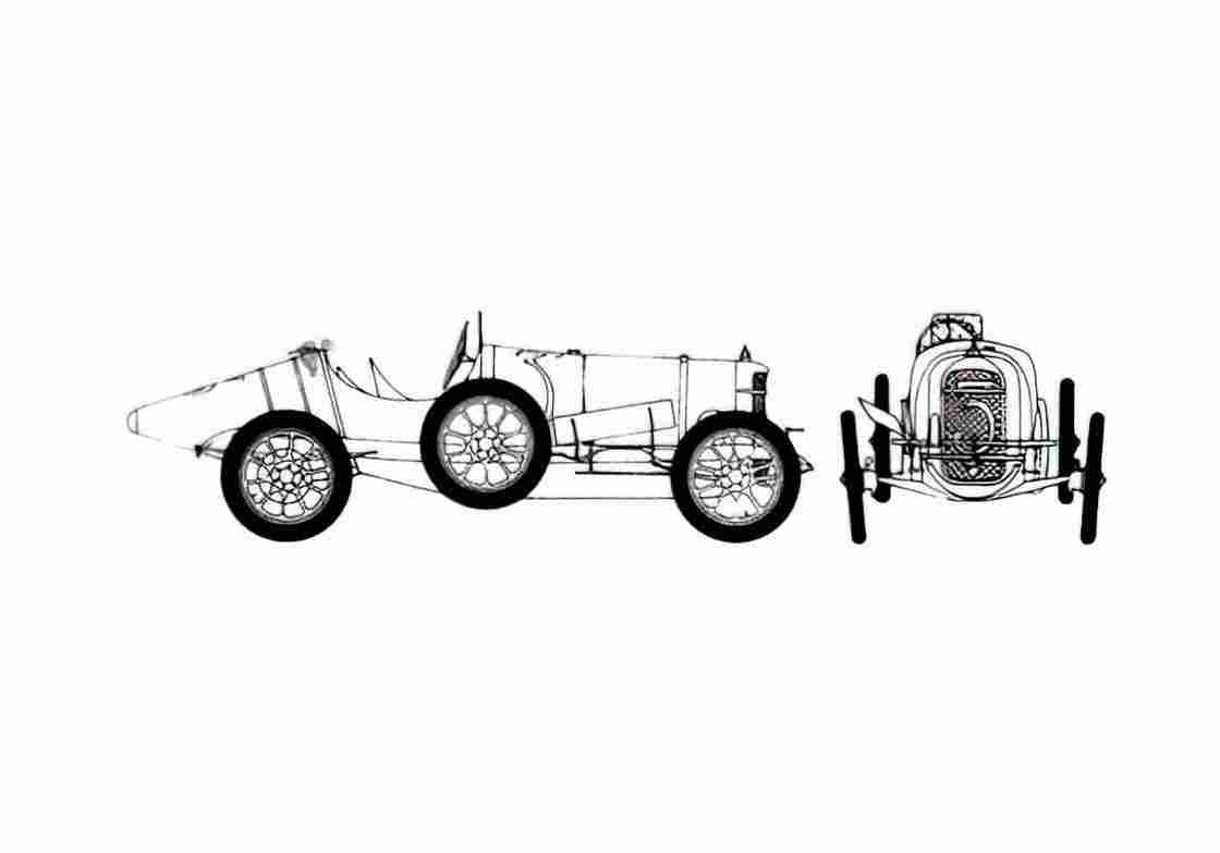 Blueprint Sunbeam De Lauto Coupe 1912 A4 Photo Print