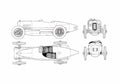 Blueprint Sunbeam GP Coupe 1923 A4 Photo Print