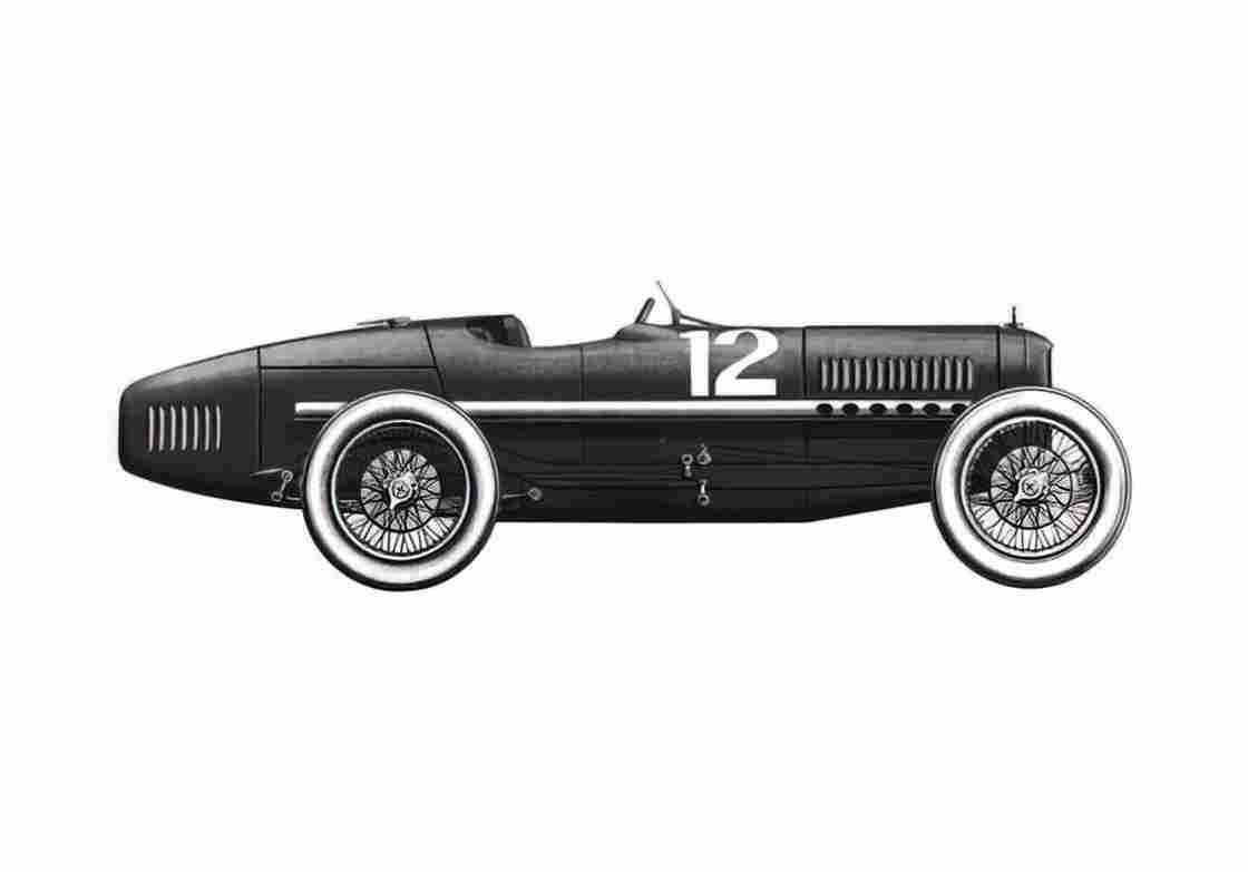 Blueprint Sunbeam GP OW 1923 A4 Photo Print