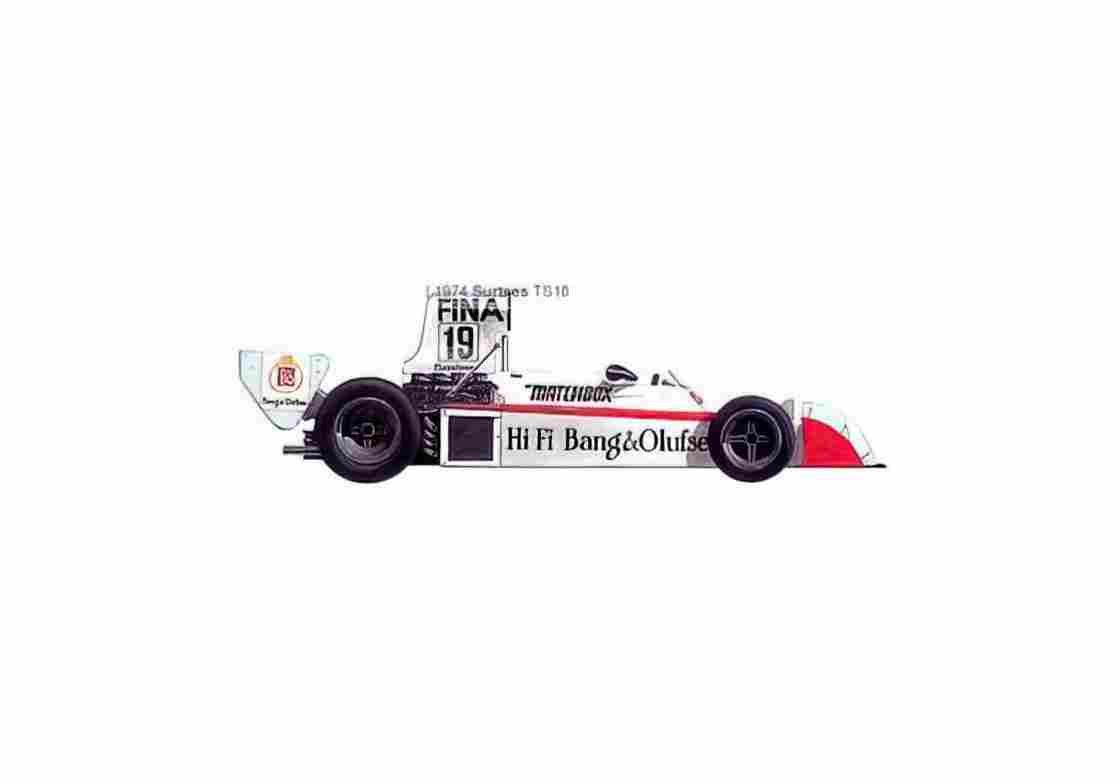 Blueprint Surtees TS16 F1 OW 1974 01 A4 Photo Print
