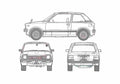 Blueprint Suzuki Alto Hatchback 1981 A4 Photo Print
