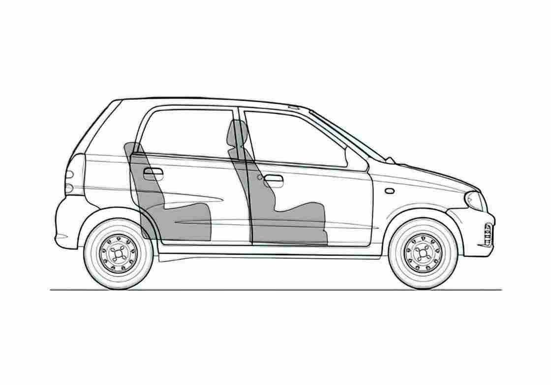 Blueprint Suzuki Alto Hatchback 2000 A4 Photo Print