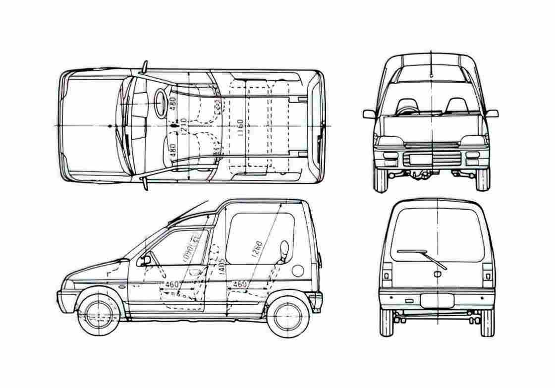 Blueprint Suzuki Alto Hustle Microvan 2000 A4 Photo Print