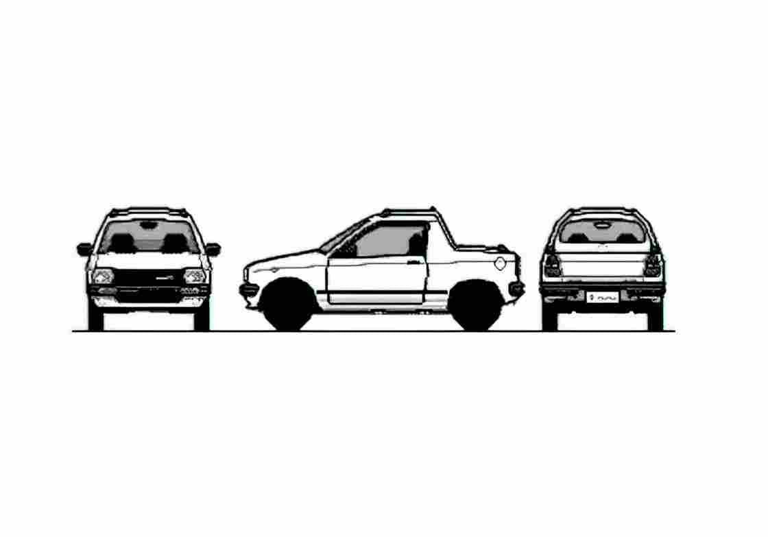 Blueprint Suzuki Alto Mighty Boy Pick up 1979 A4 Photo Print
