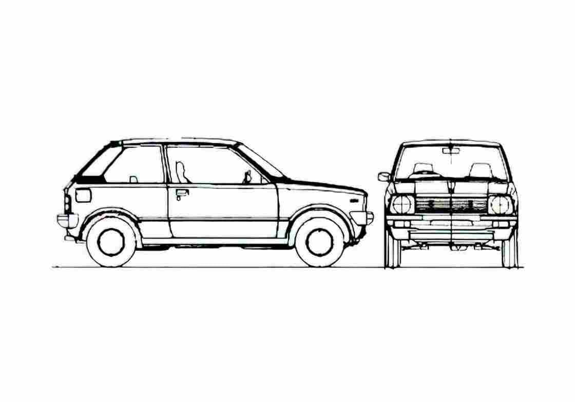 Blueprint Suzuki Alto Van Hatchback 1979 A4 Photo Print