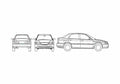 Blueprint Suzuki Baleno Sedan 1995 A4 Photo Print