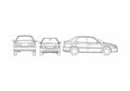Blueprint Suzuki Baleno Sedan 1998 A4 Photo Print
