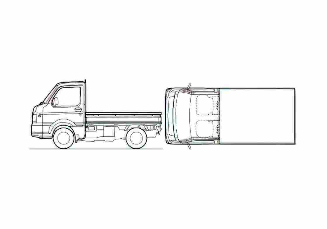 Blueprint Suzuki Carry FC Pick up 2010 A4 Photo Print