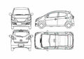 Blueprint Suzuki Cervo Hatchback 2007 A4 Photo Print