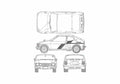 Blueprint Suzuki Cervo XG Sedan 1981 A4 Photo Print