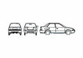 Blueprint Suzuki Esteem Sedan 1995 A4 Photo Print