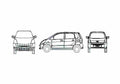 Blueprint Suzuki Estilo Hatchback 2008 A4 Photo Print