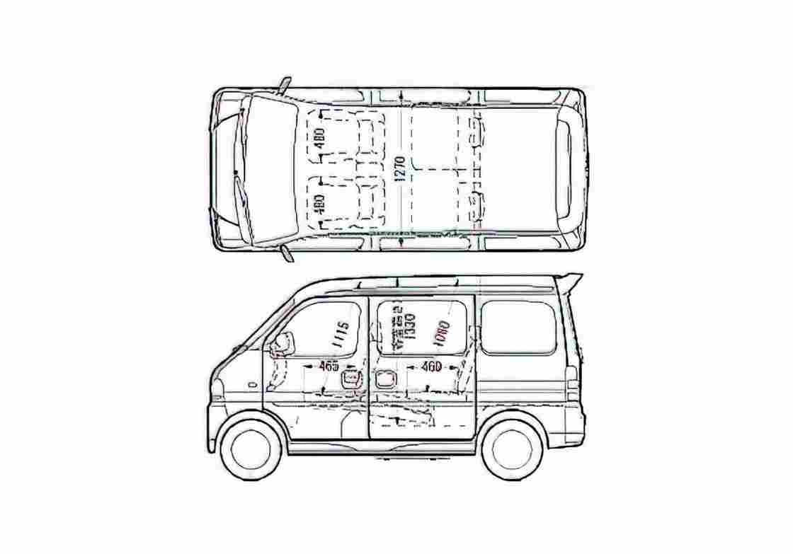 Blueprint Suzuki Every Wagon 2006 A4 Photo Print