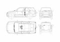 Blueprint Suzuki Grand Vitara SUV 2006 A4 Photo Print