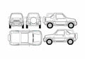 Blueprint Suzuki Jimmy Soft Top SUV 2007 A4 Photo Print