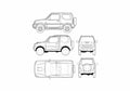 Blueprint Suzuki Jimny Mazda AZ SUV 2005 A4 Photo Print