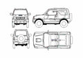 Blueprint Suzuki Jimny SUV 2006 A4 Photo Print