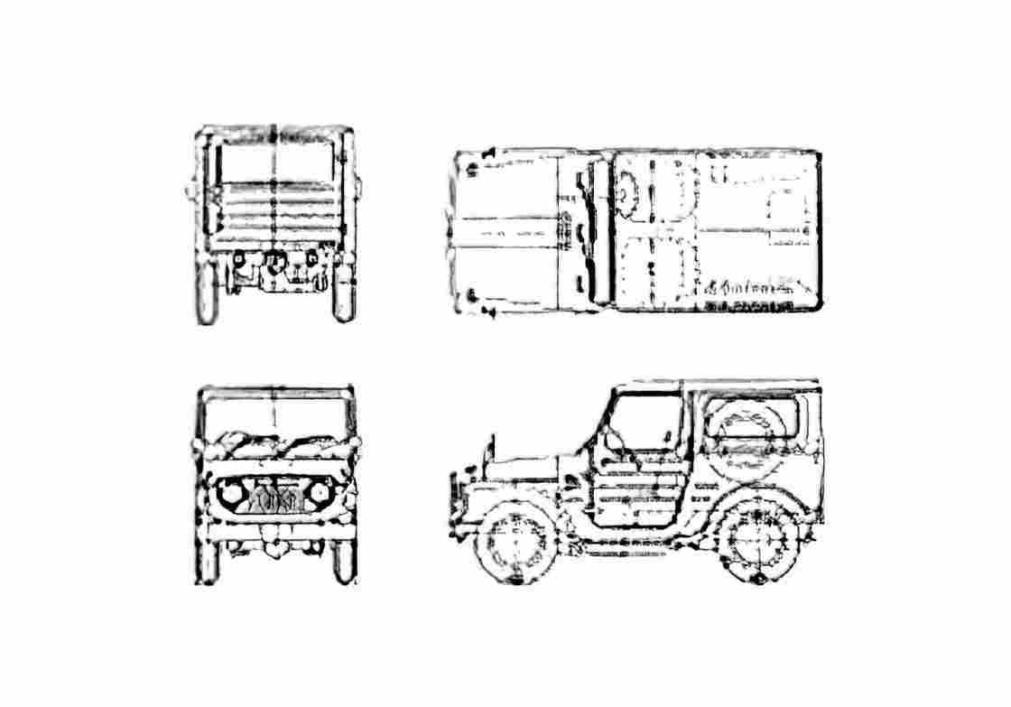 Blueprint Suzuki LJ50 Hard Top SUV 1976 A4 Photo Print
