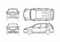 Blueprint Suzuki Liana Wagon 2003 A4 Photo Print