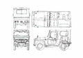 Blueprint Suzuki Lj 20 SUV 1972 A4 Photo Print