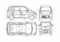 Blueprint Suzuki MR Wagon Microvan 2007 A4 Photo Print