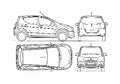 Blueprint Suzuki Maruti A Star Hatchback 2008 A4 Photo Print