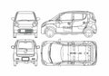 Blueprint Suzuki Mr Microvan 2006 A4 Photo Print