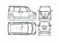 Blueprint Suzuki Palette Microvan 2009 A4 Photo Print