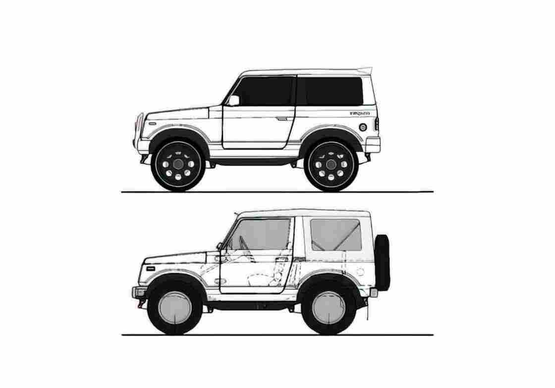 Blueprint Suzuki SJ 410 Deffan 115 SUV 1982 A4 Photo Print